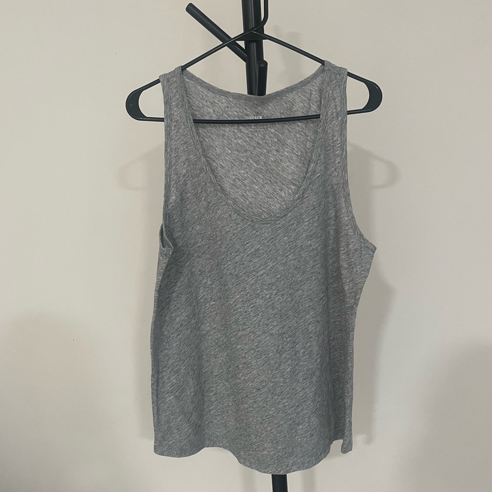 Womens J Crew Light Gray Tank Top